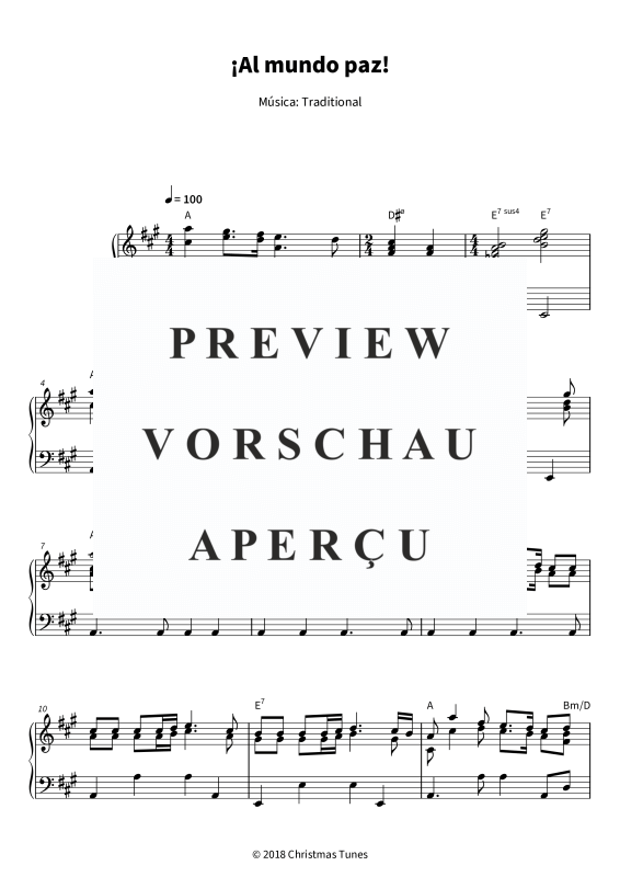 Produktgalerie: Seite 5 von 6 ¡Al mundo paz! - Un himno navideño triunfal en La mayor, , Klavier Solo