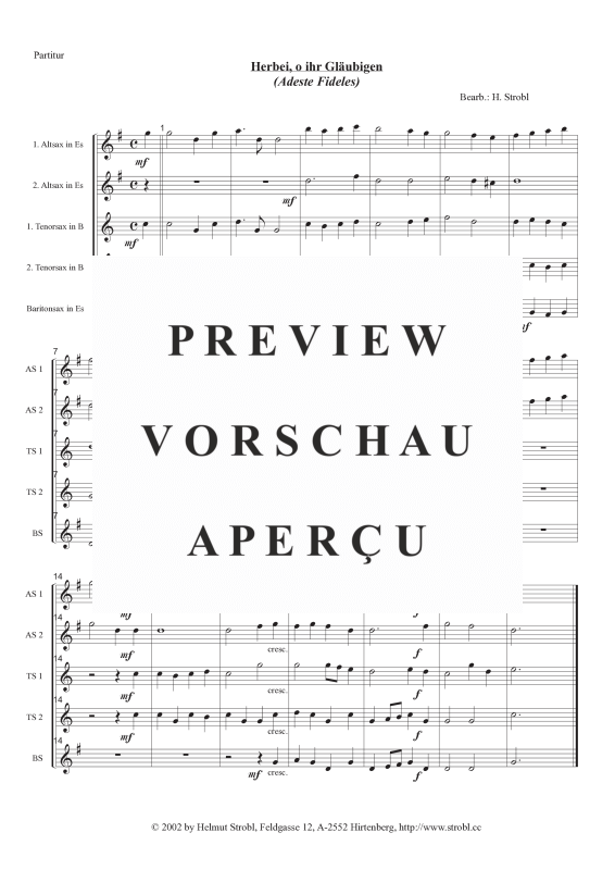 gallery: Adeste Fideles, , Saxophonquintett AATTB