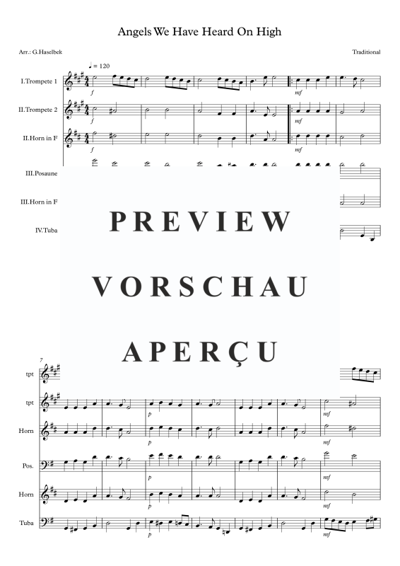 gallery: Angels We Have Heard On High, , (Blechbläserquartett)
