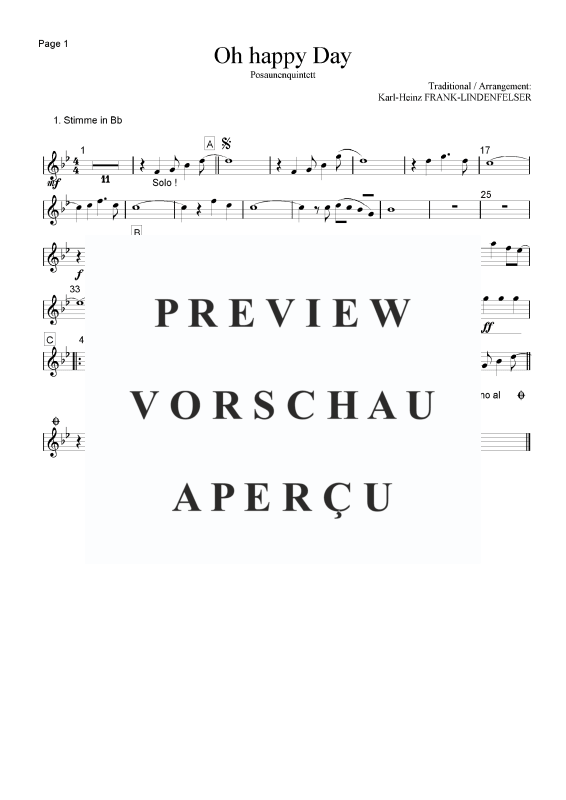 Product gallery: Page 6 of 11 Oh happy Day, , Trombone Quintet