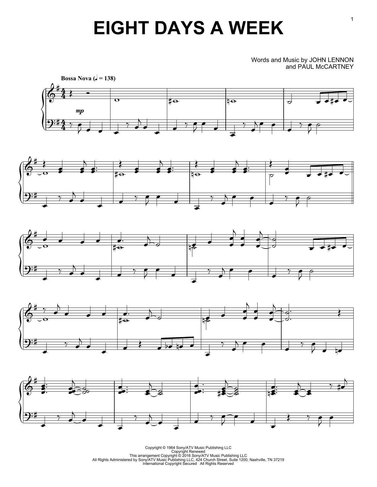 Product gallery: Page 1 of 1 Eight Days A Week [Jazz version], The Beatles