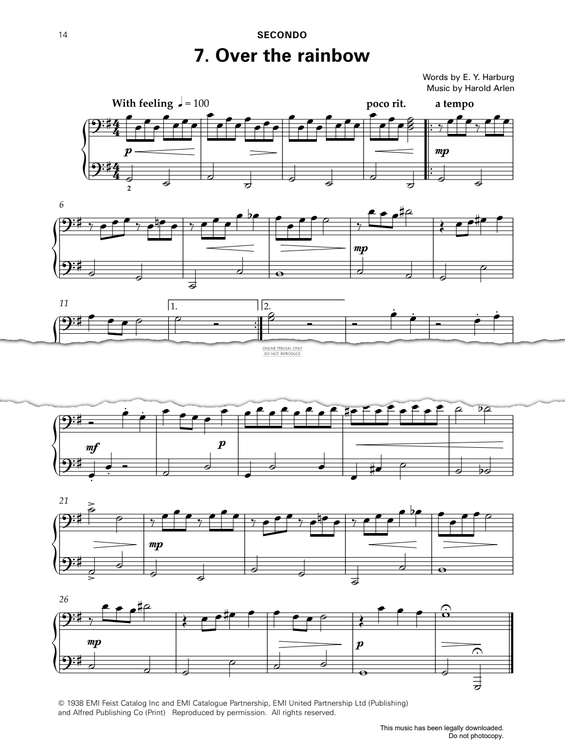 Product gallery: Page 1 of 1 Over The Rainbow, Harold Arlen