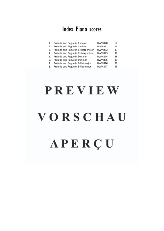 Product gallery: Page 3 of 11 The Well Tempered Clavier Book II - 24 Preludes and Fugues, , Solo Piano