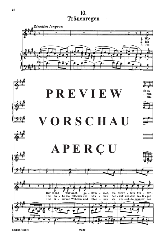 gallery: Tränenregen D.795-10 (Die Schöne Müllerin) , ,  (Gesang hoch + Klavier)