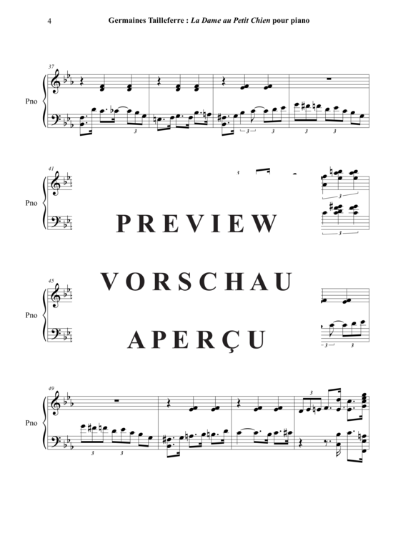 Product gallery: Page 5 of 6 La dame au petit chien , , Piano Solo