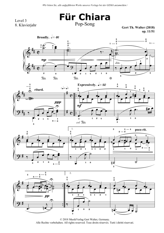 Produktbild zu: Für Chiara Gert Walter
