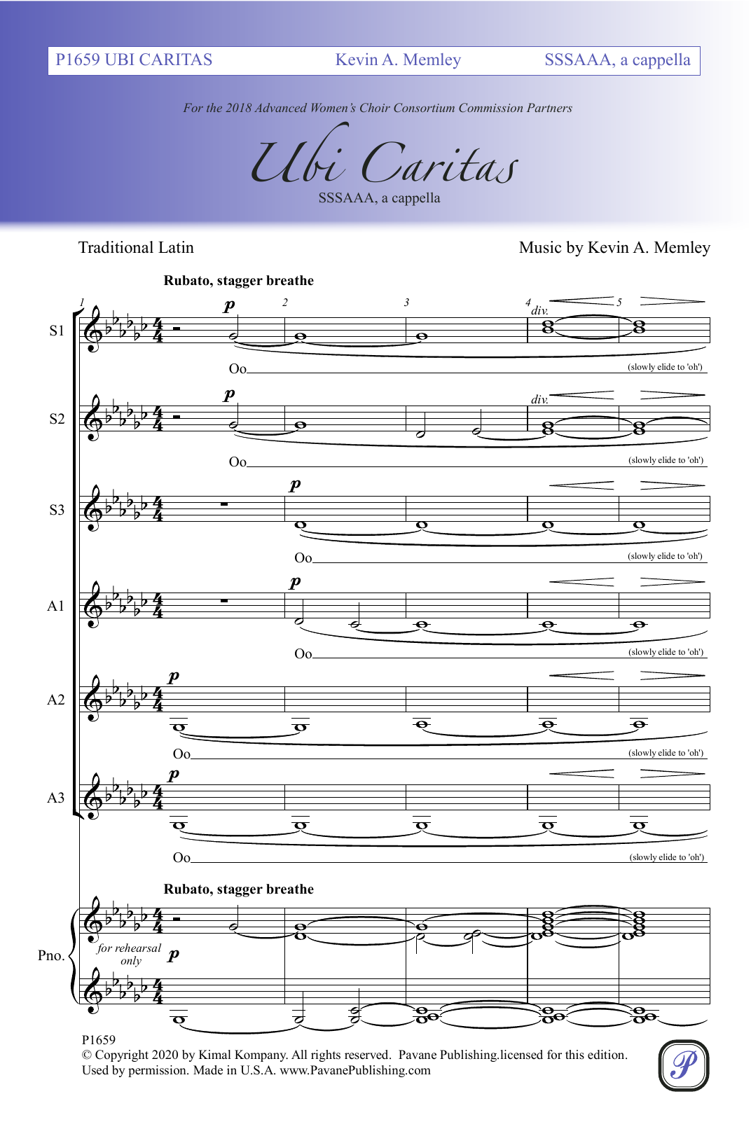 Produktgalerie: Seite 1 von 1 Ubi Caritas, Kevin A. Memley, Chor