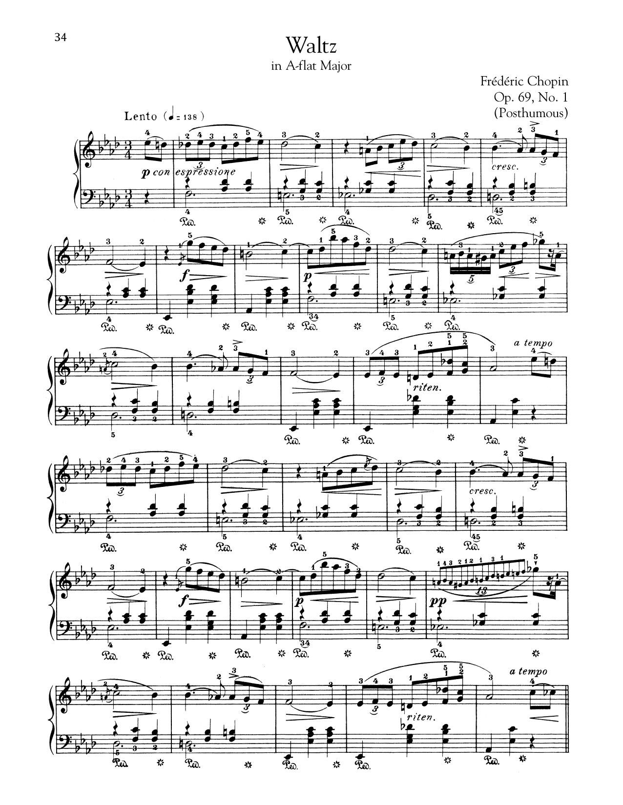 Product picture to: Waltz In A-Flat Major, Op. 69, No. 1