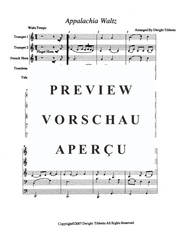 Produktgalerie: Seite 3 von 11 Appalachia Waltz, , Blechbläser Quintett