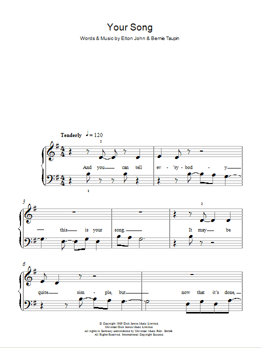 Produktbild zu: Your Song (Chorus Only)