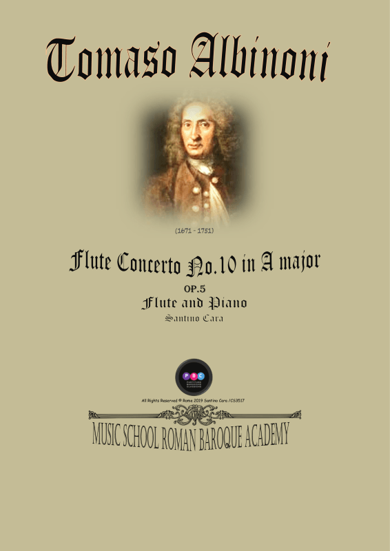 Product picture to: Flute Concerto No.10 in A-Dur Op.5Tomaso Albinoni