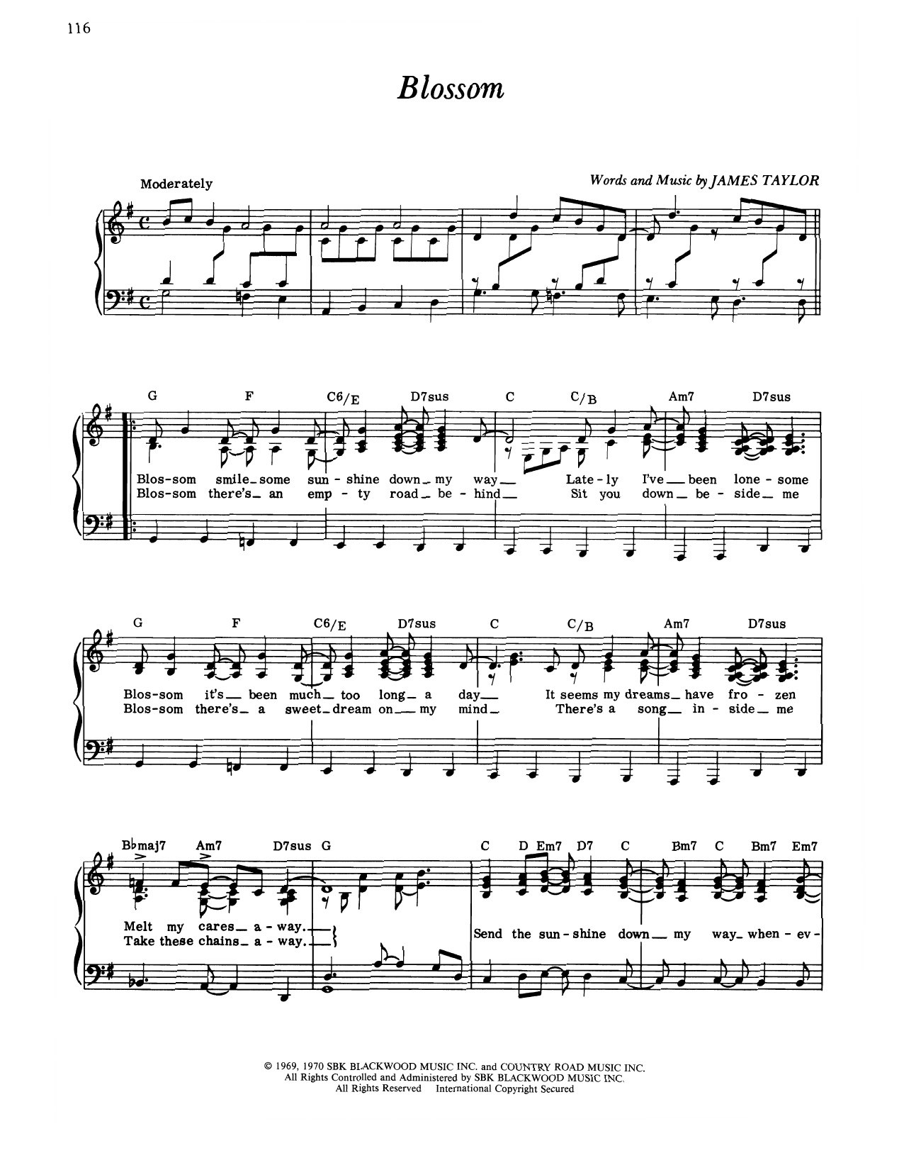 Produktgalerie: Seite 1 von 1 Blossom, James Taylor, Gesang, Gitarre, Klavier