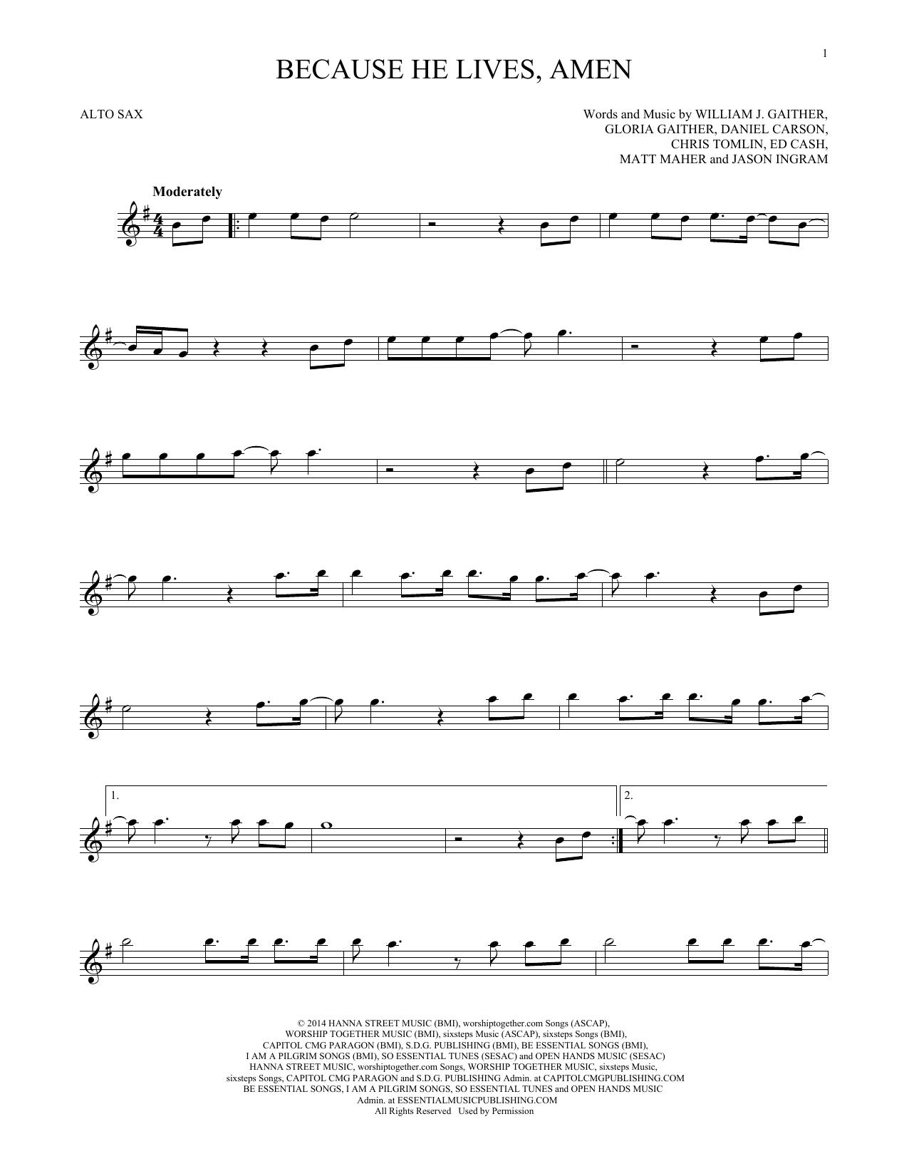 Product gallery: Page 1 of 1 Because He Lives, Amen, Matt Maher
