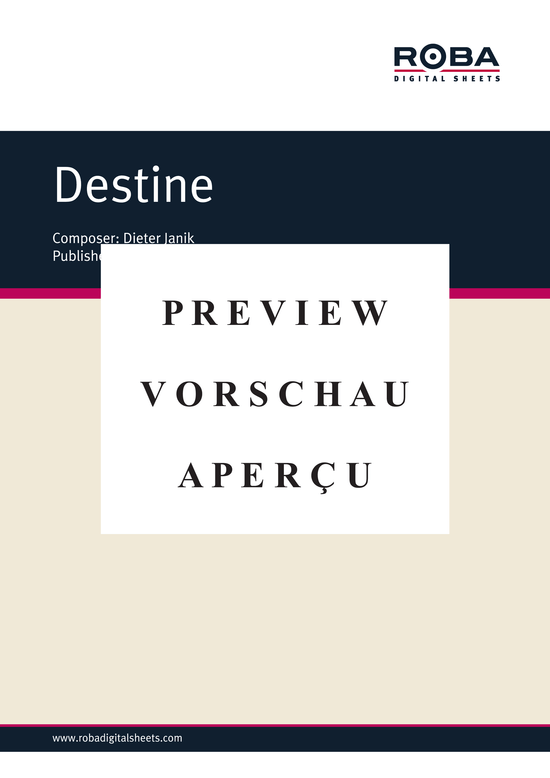 Product gallery: Page 2 of 2 Destine , Dieter Janik, Piano Solo