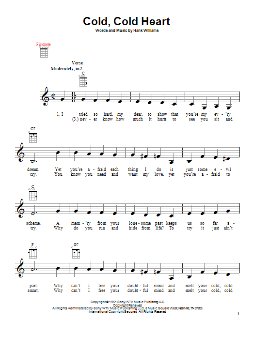 Product gallery: Page 1 of 1 Cold, Cold Heart, Hank Williams