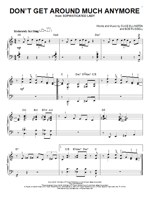 Product gallery: Page 1 of 1 Don't Get Around Much Anymore (arr. Brent Edstrom), Duke Ellington