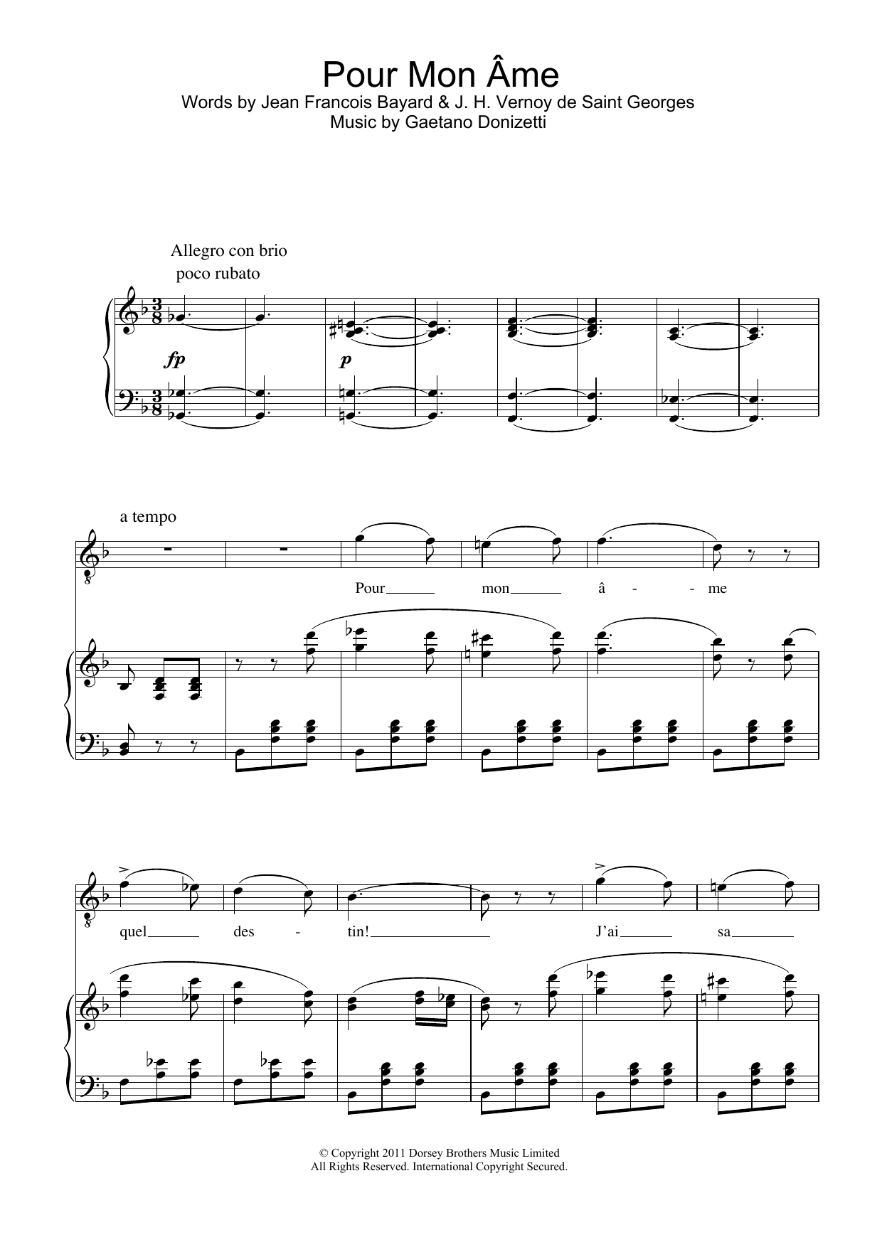 Produktbild zu: Pour Mon Ame (from La Fille du Regiment)