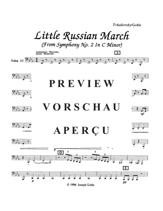 Product gallery: Page 16 of 17 Little Russian March (from Symphony No. 2 in C Minor) , ,  (Tuba Quartett EETT)