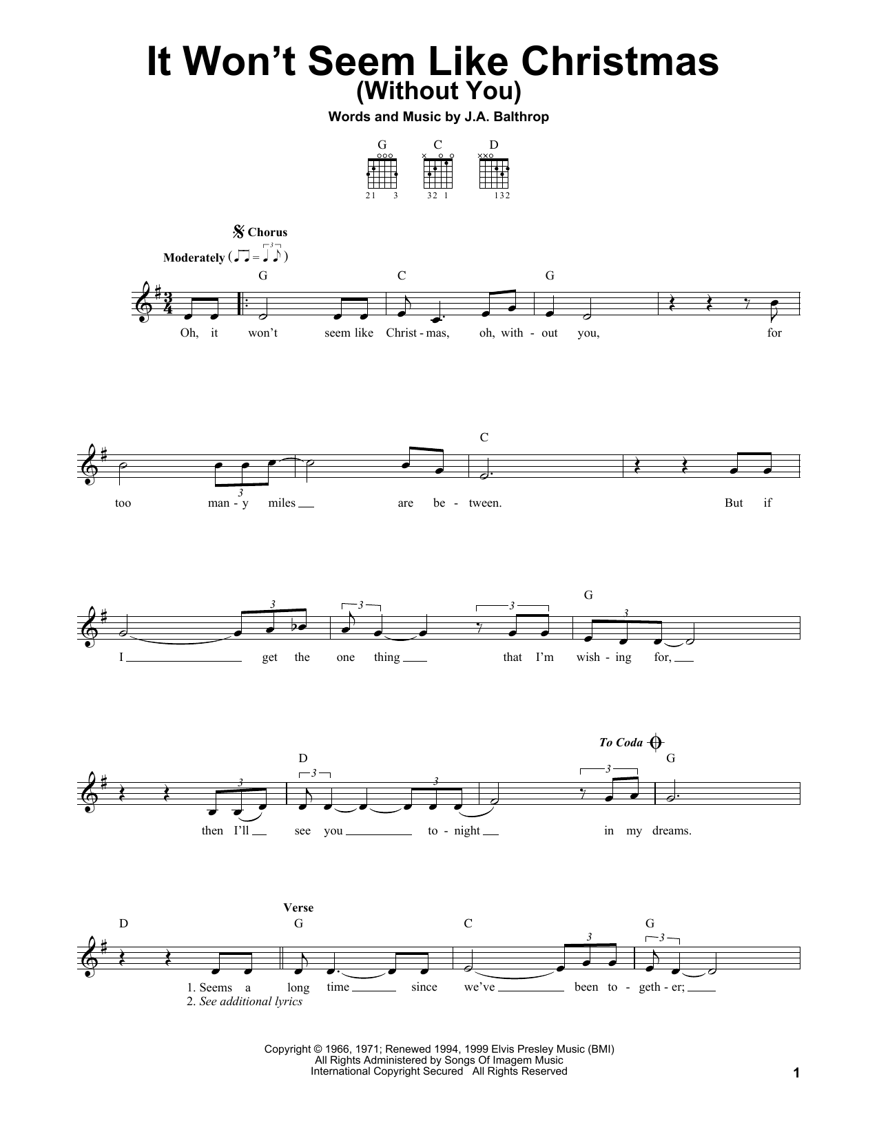 Produktgalerie: Seite 1 von 1 It Won't Seem Like Christmas (Without You), Elvis Presley, Gitarre