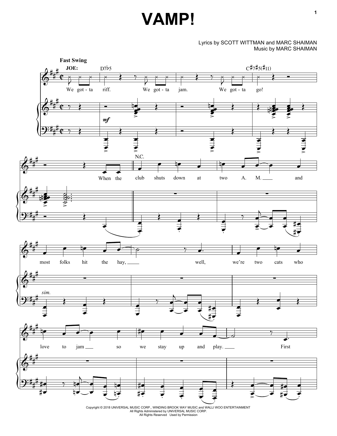 Produktbild zu: Vamp! (from Some Like It Hot)