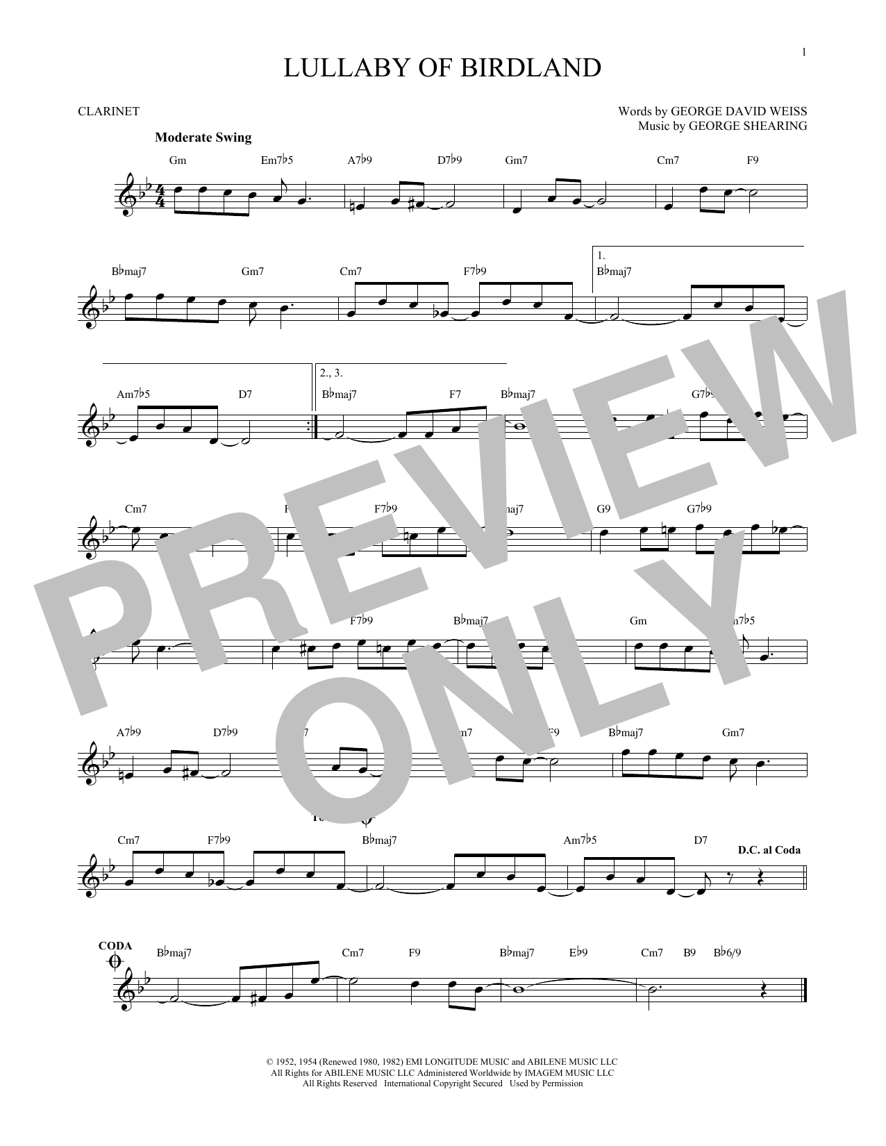Product gallery: Page 1 of 1 Lullaby Of Birdland, George Shearing