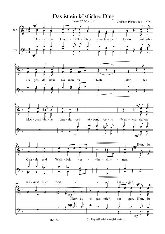 gallery: Das ist ein köstliches Ding, , Gemischter Chor