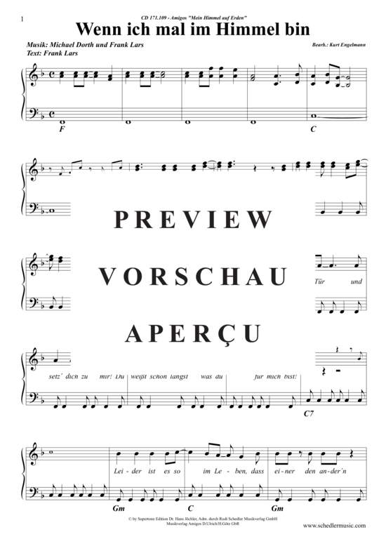 Produktgalerie: Seite 2 von 4 Wenn ich mal im Himmel bin , Amigos, Klavier und Gesang