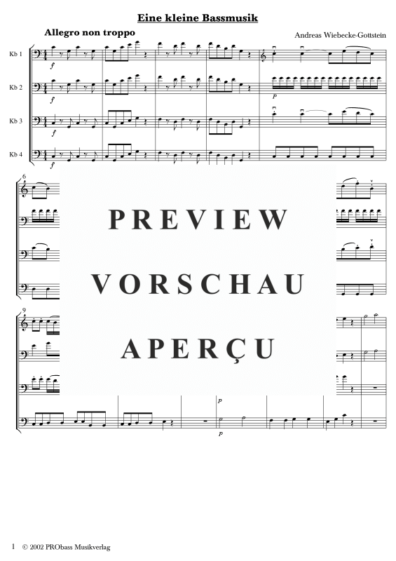 gallery: Eine kleine Bassmusik, , Double Bass Quartet