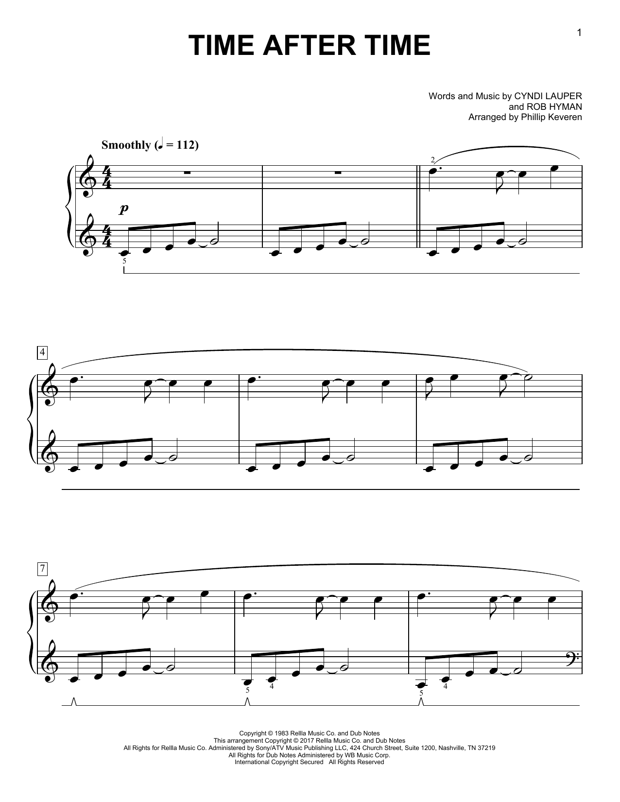 Product picture to: Time After Time [Classical version] (arr. Phillip Keveren)