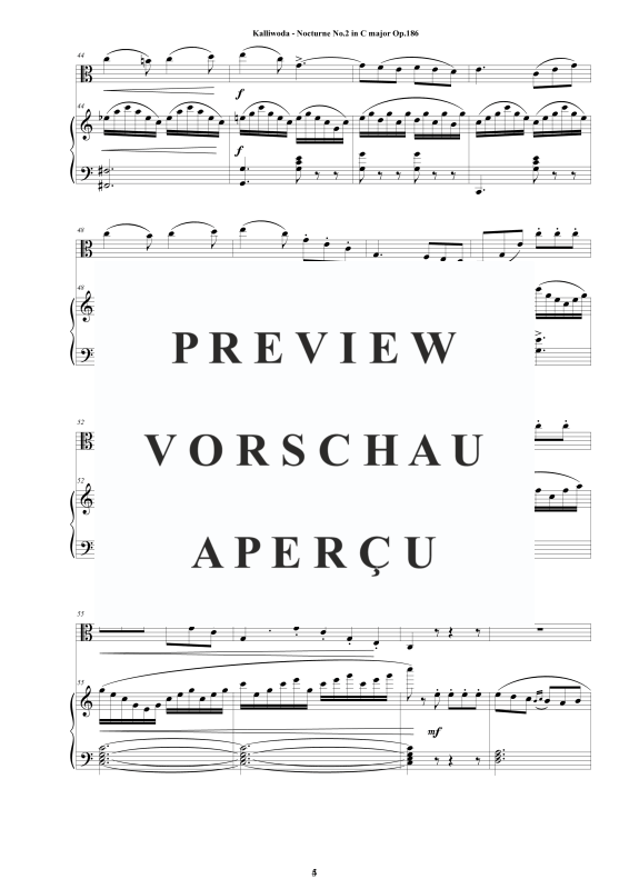 Produktgalerie: Seite 6 von 11 Nocturne Nr.2 Op.186, , Viola und Klavier