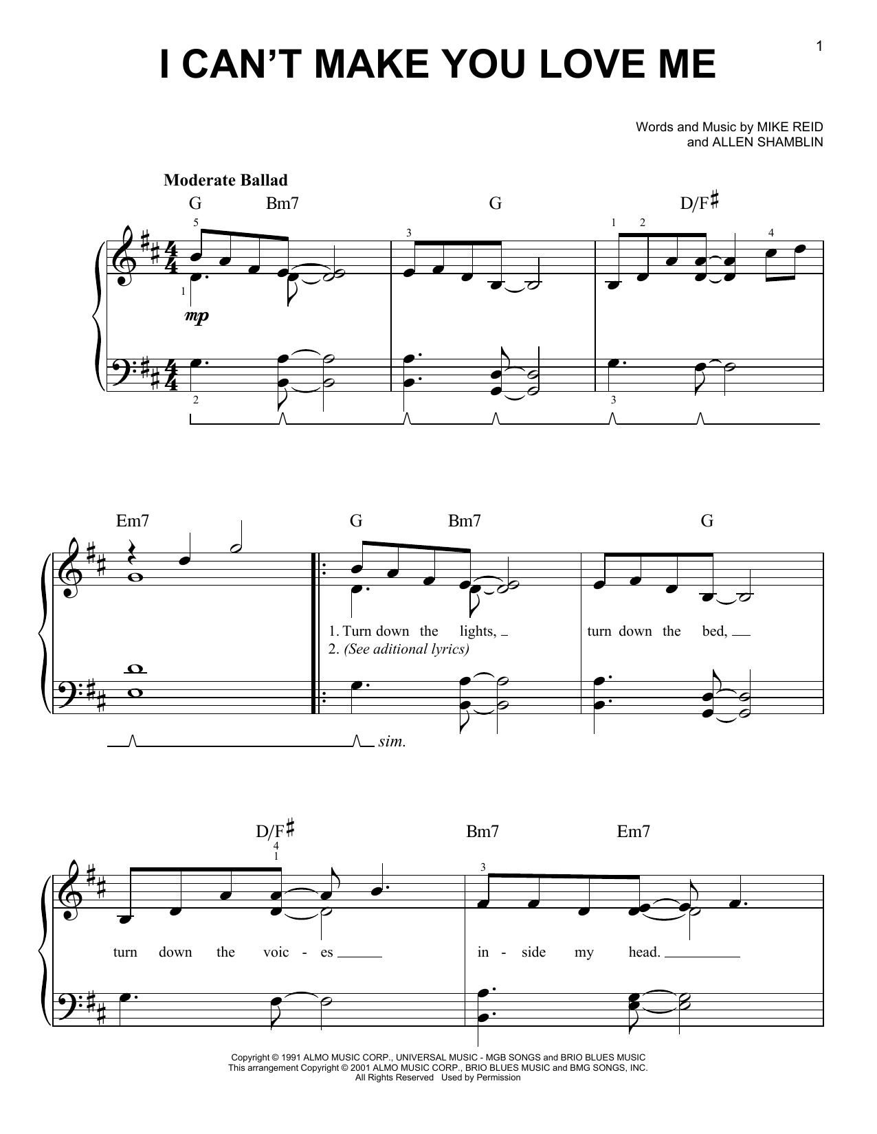 Produktbild zu: I Can't Make You Love Me (arr. Phillip Keveren)
