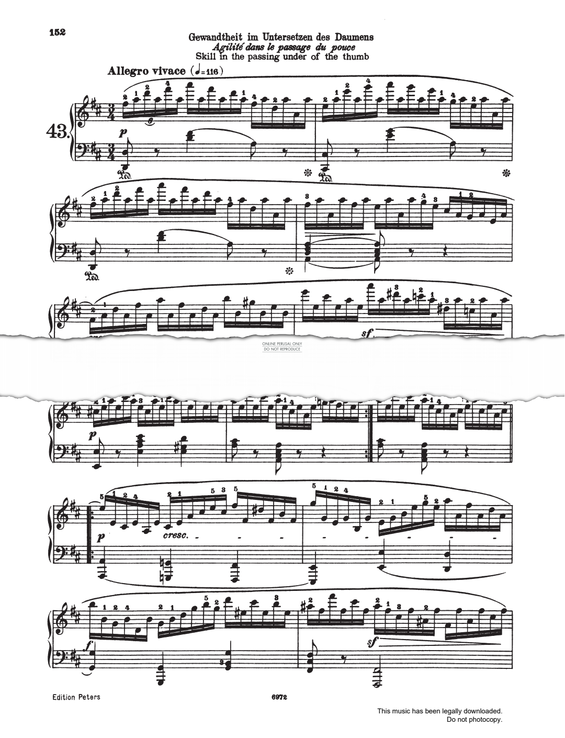 Produktbild zu: Allegro Vivace  Study (Op. 740, No.43)