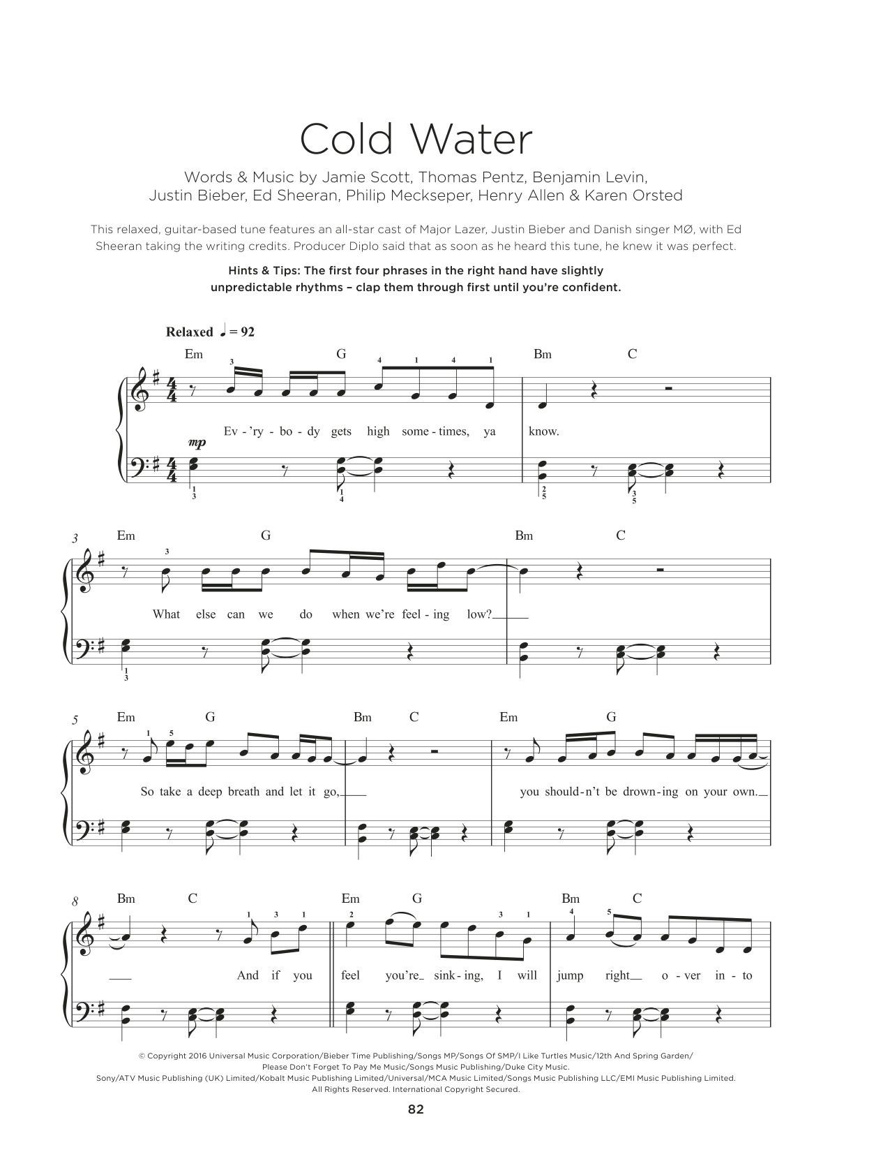 Produktbild zu:  Cold Water (featuring Justin Bieber and MO) - Major Lazer