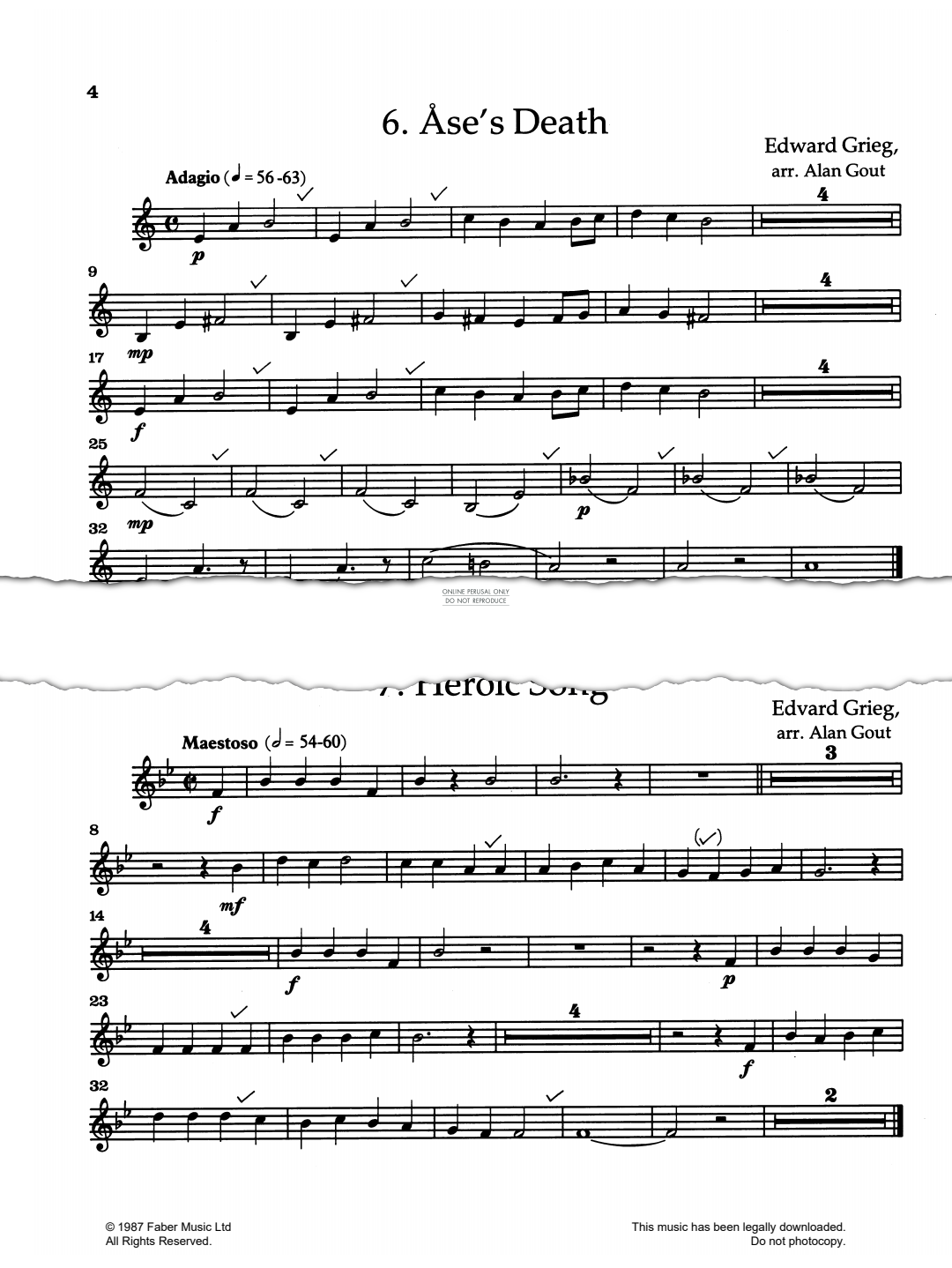 Produktgalerie: Seite 1 von 1 Åse's Death, Edvard Grieg, Klavier, Posaune