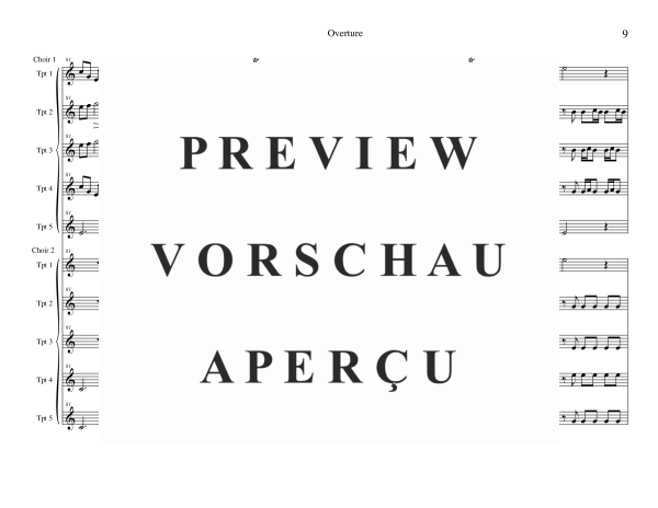 Produktgalerie: Seite 11 von 11 Ouvertüre aus Feuerwerksmusik, , Trompeten Ensemble 10-stimmig