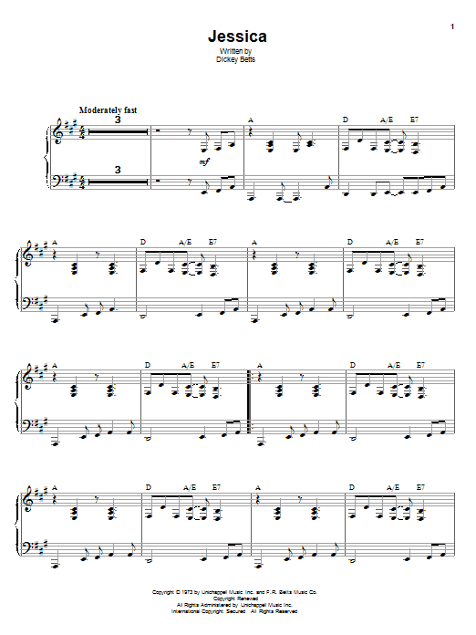 Produktgalerie: Seite 1 von 1 Jessica, Allman Brothers Band, Gesang, Klavier