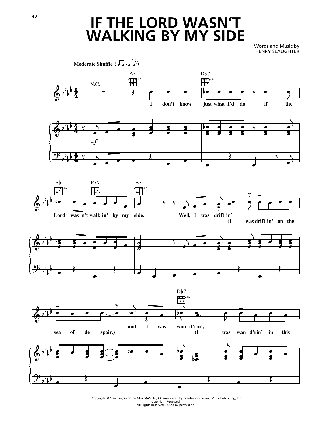 Produktgalerie: Seite 1 von 1 If The Lord Wasn't Walking By My Side, Elvis Presley, Gesang, Gitarre, Klavier