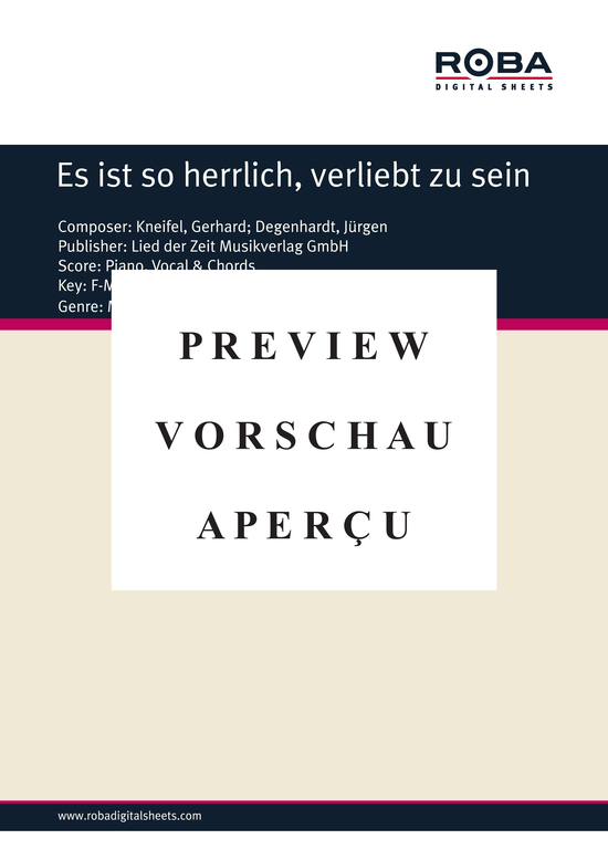 Product gallery: Page 2 of 5 Es ist so herrlich, verliebt zu sein , , Piano and Voice