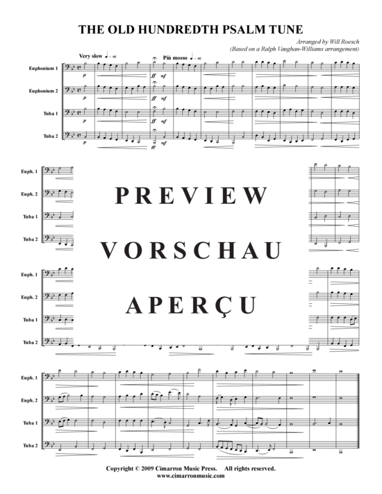 Product gallery: Page 2 of 8 Old Hundreth Psalm Tune, The , , (Tuba Quartet: 2x Baritone, 2xTuba)