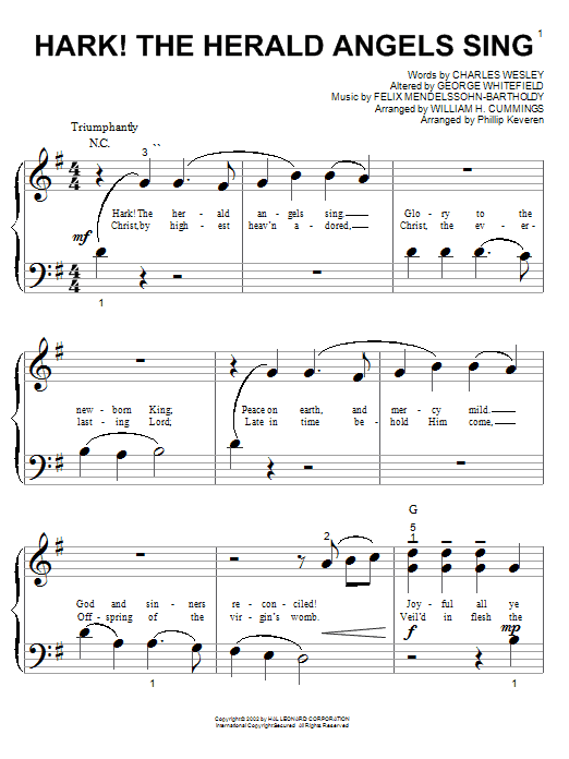 Product picture to: Hark! The Herald Angels Sing (arr. Phillip Keveren)