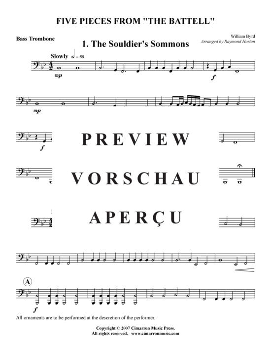 Product gallery: Page 8 of 21 Fünf Stücke , , (Trombone Quartet)