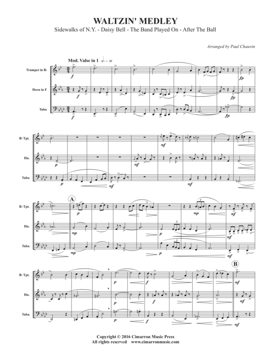 Produktbild zu: Waltzin´ Medley Arr. Paul Chauvin