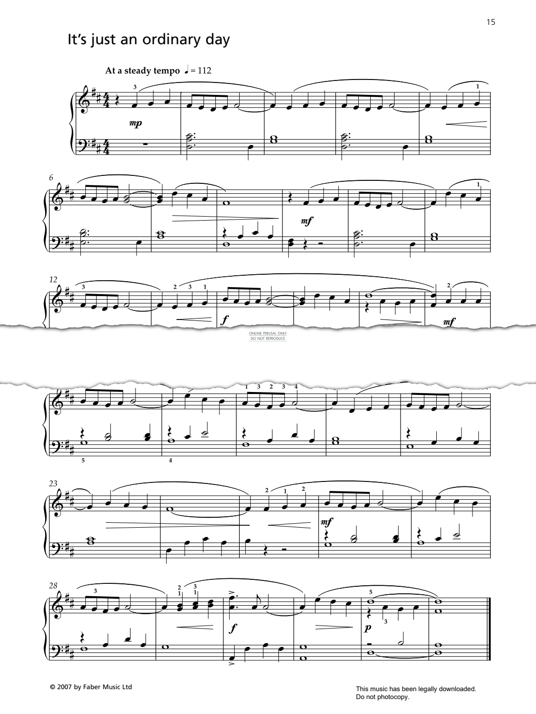 Produktgalerie: Seite 1 von 1 It's Just An Ordinary Day, Pam Wedgwood, Klavier