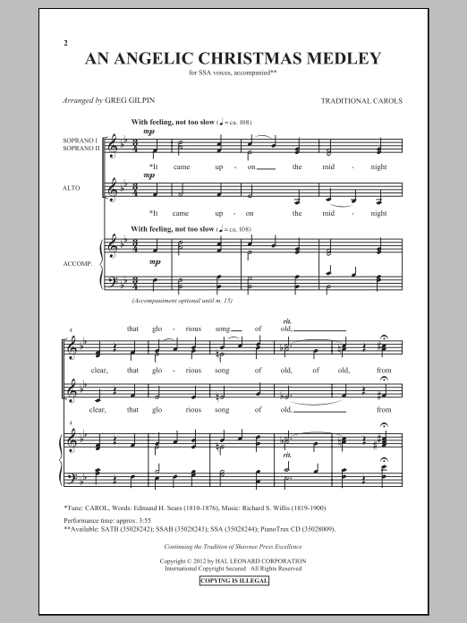 Produktgalerie: Seite 1 von 1 An Angelic Christmas Medley, Greg Gilpin, Chor