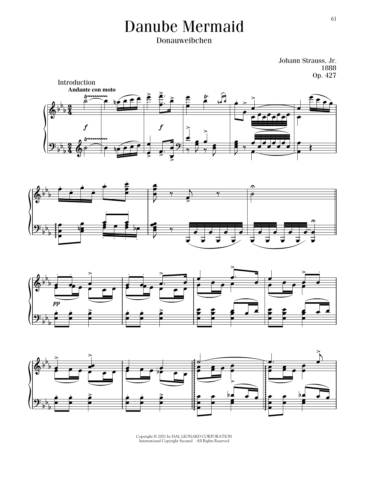 Produktbild zu: Danube Mermaid, Op. 427