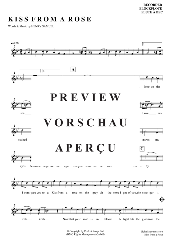 Product gallery: Page 2 of 4 Kiss from a rose , Seal, (recorder)