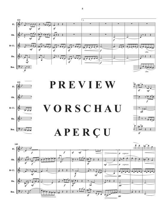 Produktgalerie: Seite 6 von 21 Quintette Pour Instruments a Vent , , (Holzbläser-Quintett)