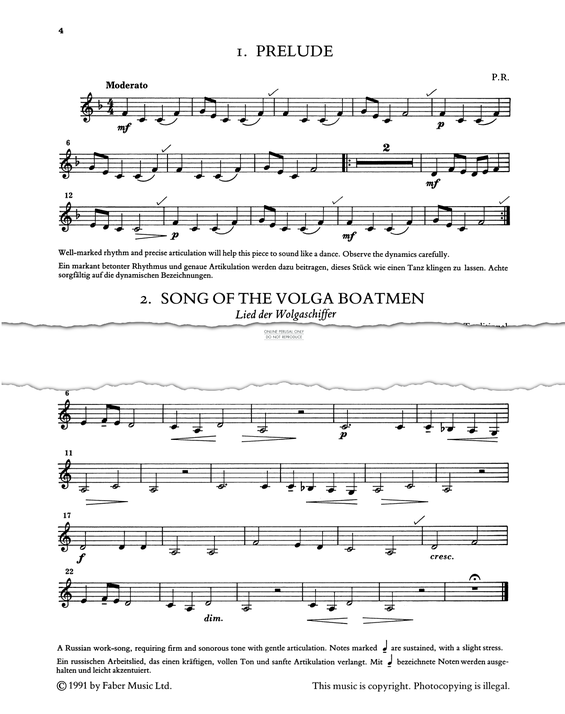 Product gallery: Page 1 of 1 Song of the Volga Boatmen (from 'First Book of Clarinet Solos'), Traditional