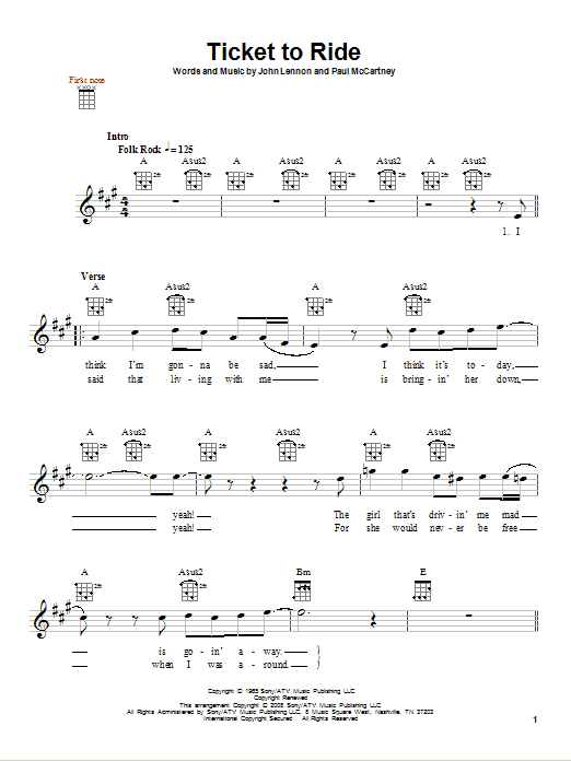 Product gallery: Page 1 of 1 Ticket To Ride, The Beatles