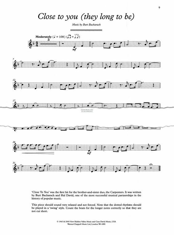 Produktgalerie: Seite 1 von 1 (They Long To Be) Close To You, The Carpenters, Trompete